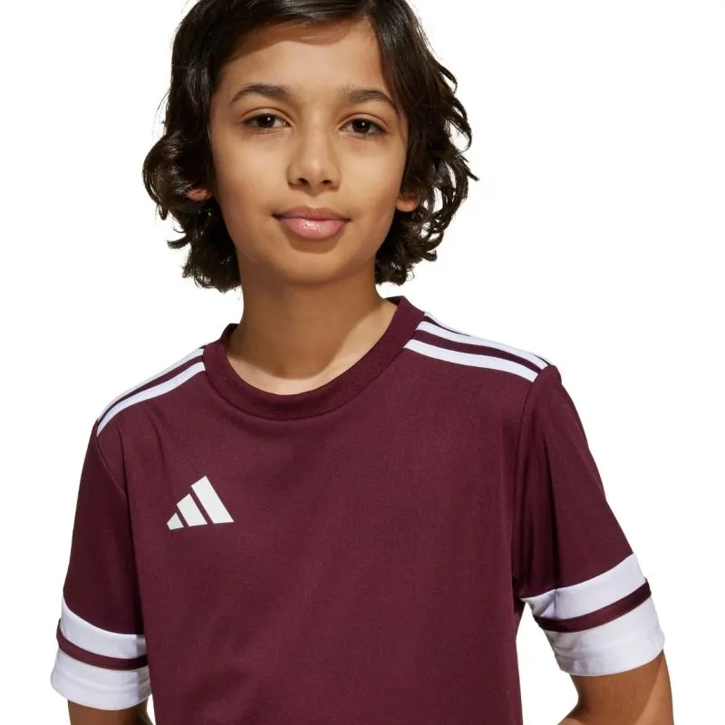 Adidas Junior Squadra 25 Quick-Dry Football T-Shirt in Bold Red