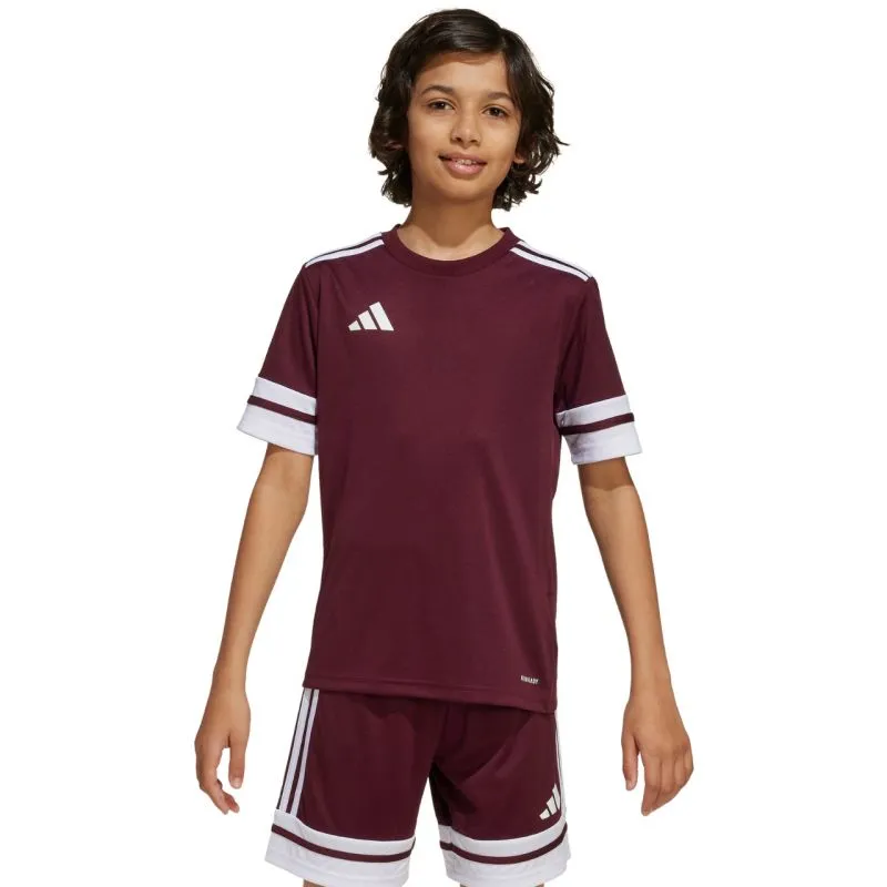 Adidas Junior Squadra 25 Quick-Dry Football T-Shirt in Bold Red