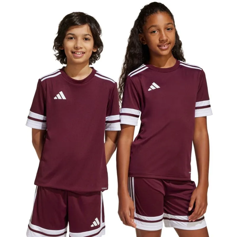 Adidas Junior Squadra 25 Quick-Dry Football T-Shirt in Bold Red