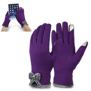 AOAKY Touch Screen Gloves Womens Winter Warm Thick Lining for Gifts,Outdoor,Shopping,Exercise Purple