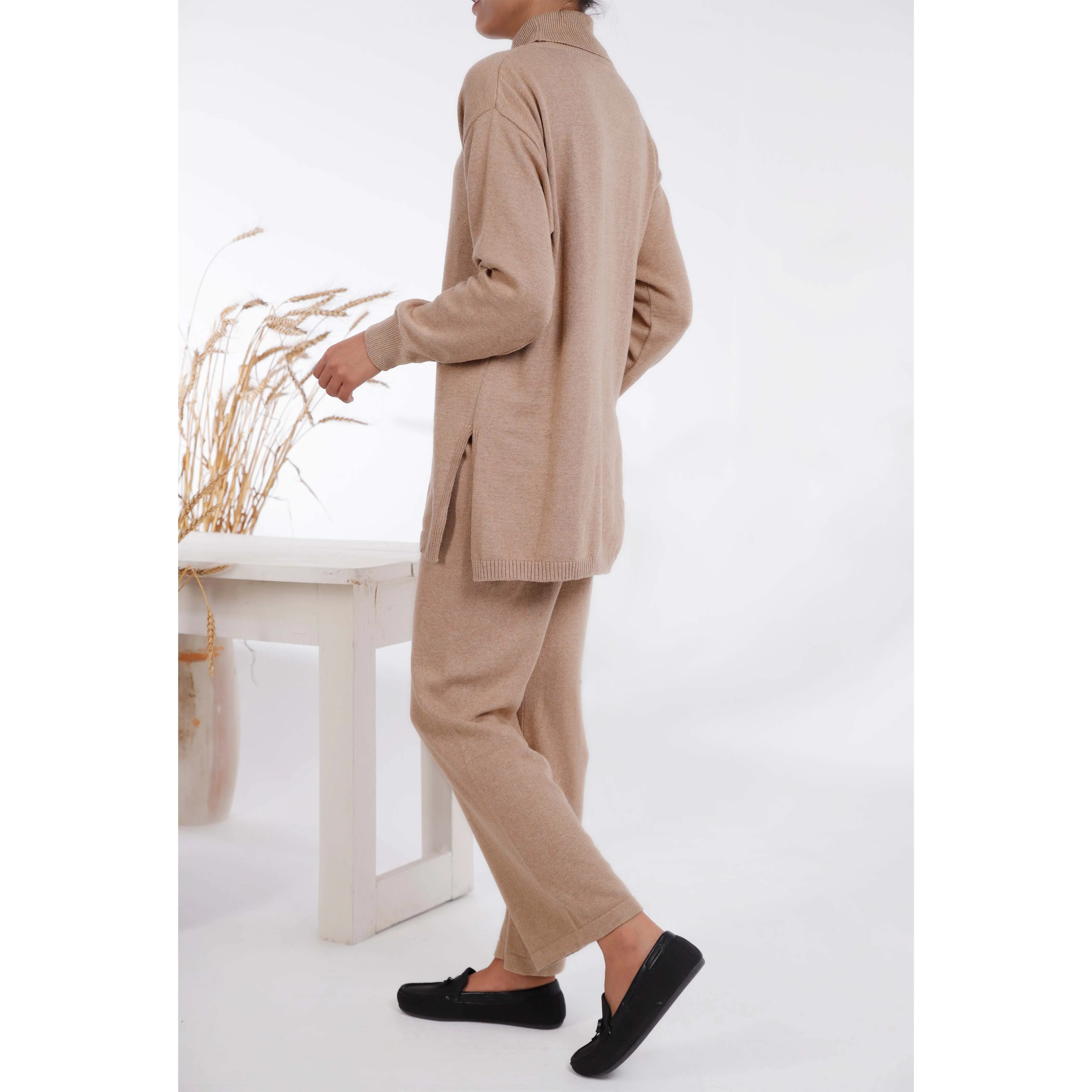 Beige Sweaters Co-ord Set PW4856
