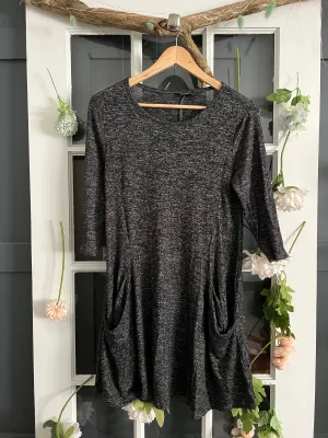 Black and Grey Athletic Top L