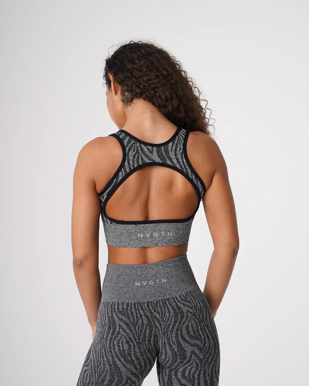 Black Speckled Zebra Eclipse Seamless Bra