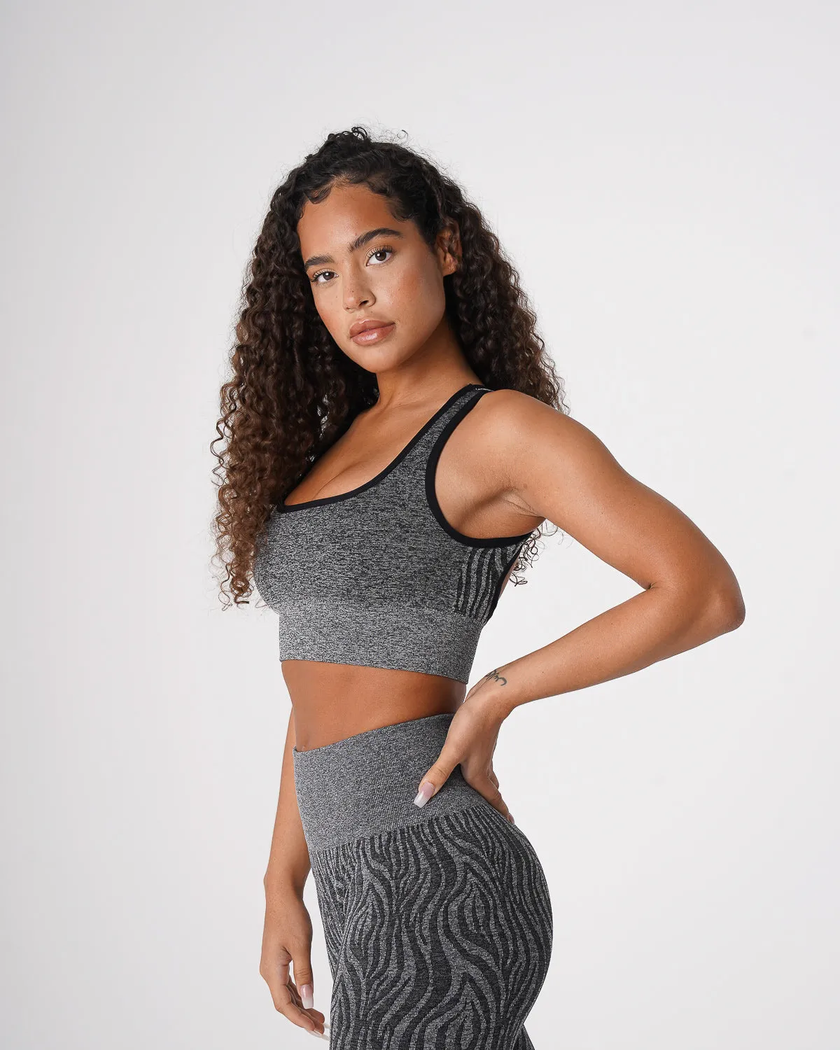Black Speckled Zebra Eclipse Seamless Bra