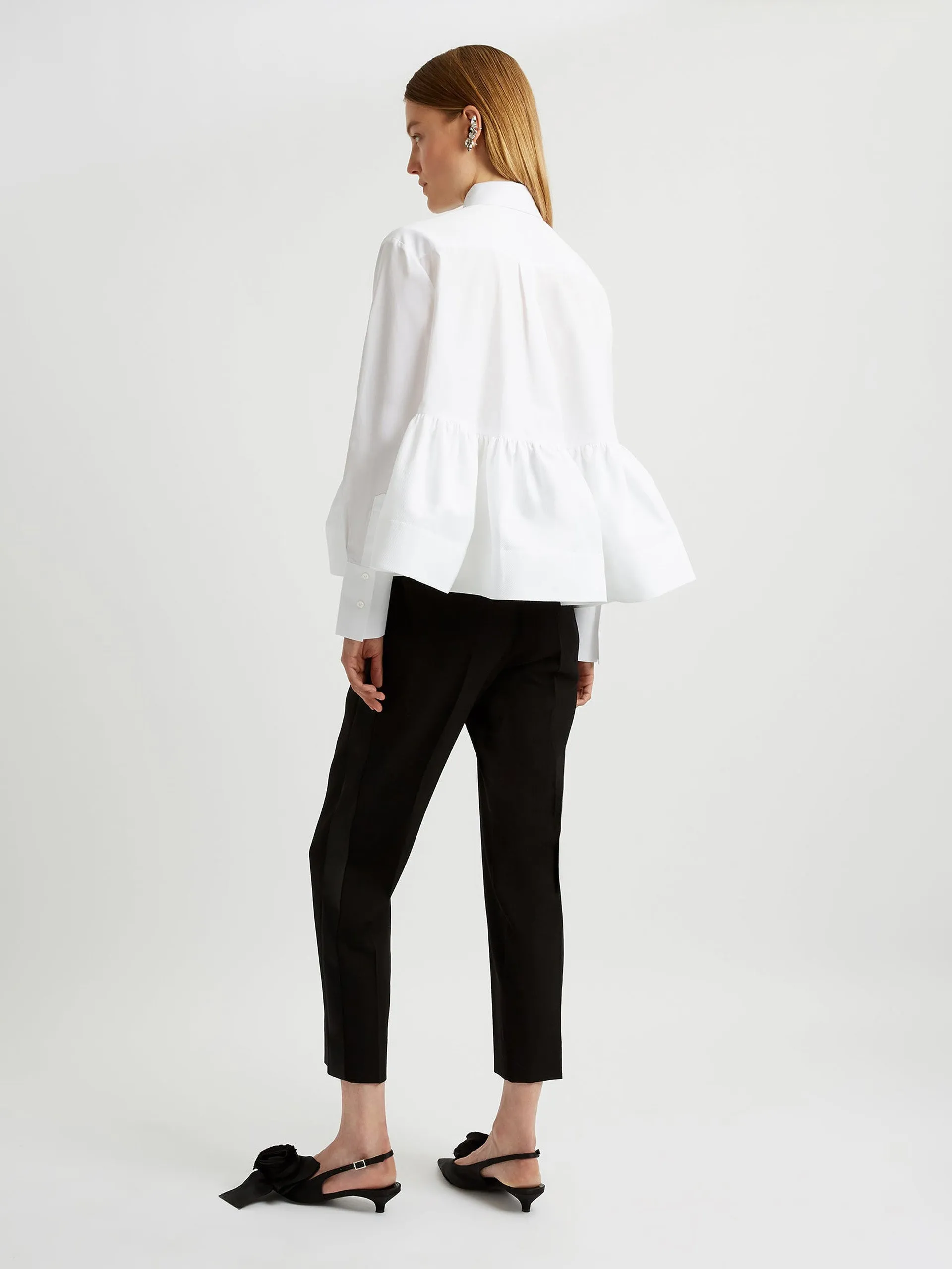Blouse with ruffle detail
