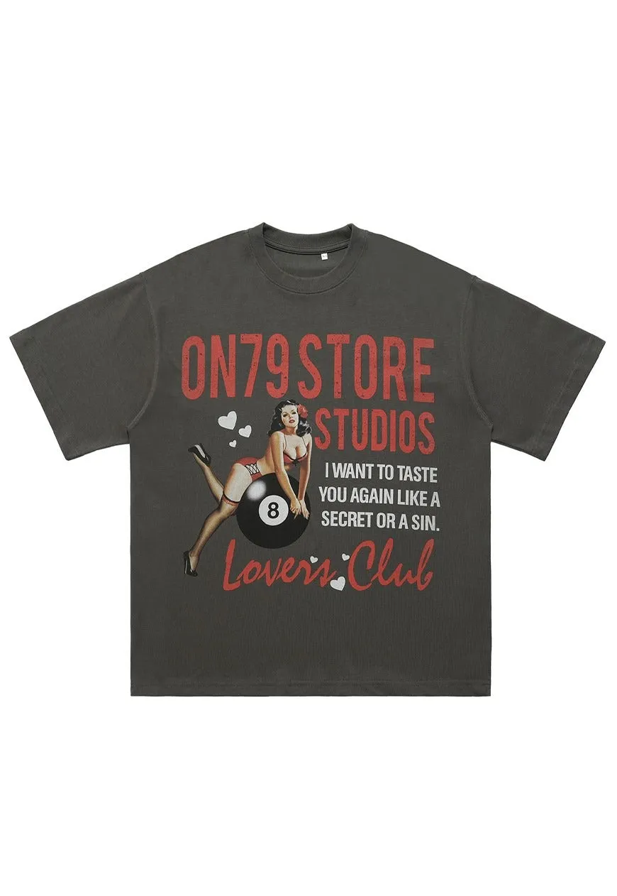 Cabaret girl tshirt retro print tee artdeco poster top black