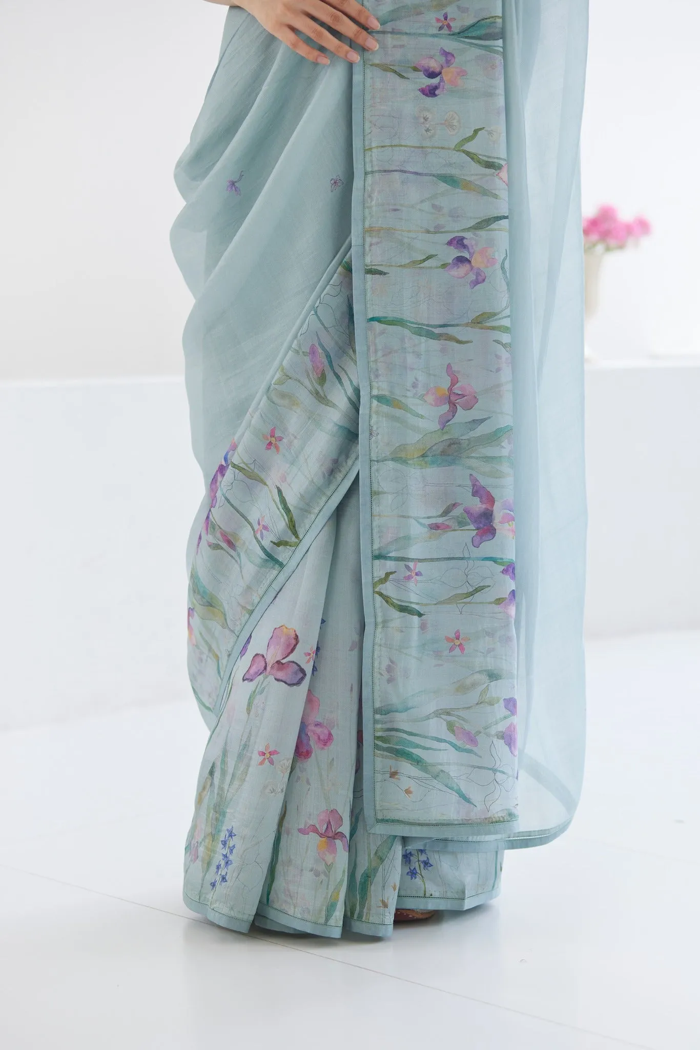 Cherished Times Seafoam Saree