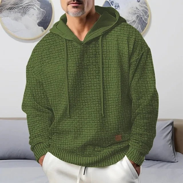 ChicMy-Fall Outfits - Men's Hoodie Apricot Black White Army Green Red Hooded Plain Sports & Outdoor Daily Holiday Streetwear Cool Casual Spring &  Fall Clothing Apparel Hoodies Sweatshirts  Long Sleeve
