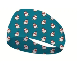 Christmas Penguin Active Running Headband