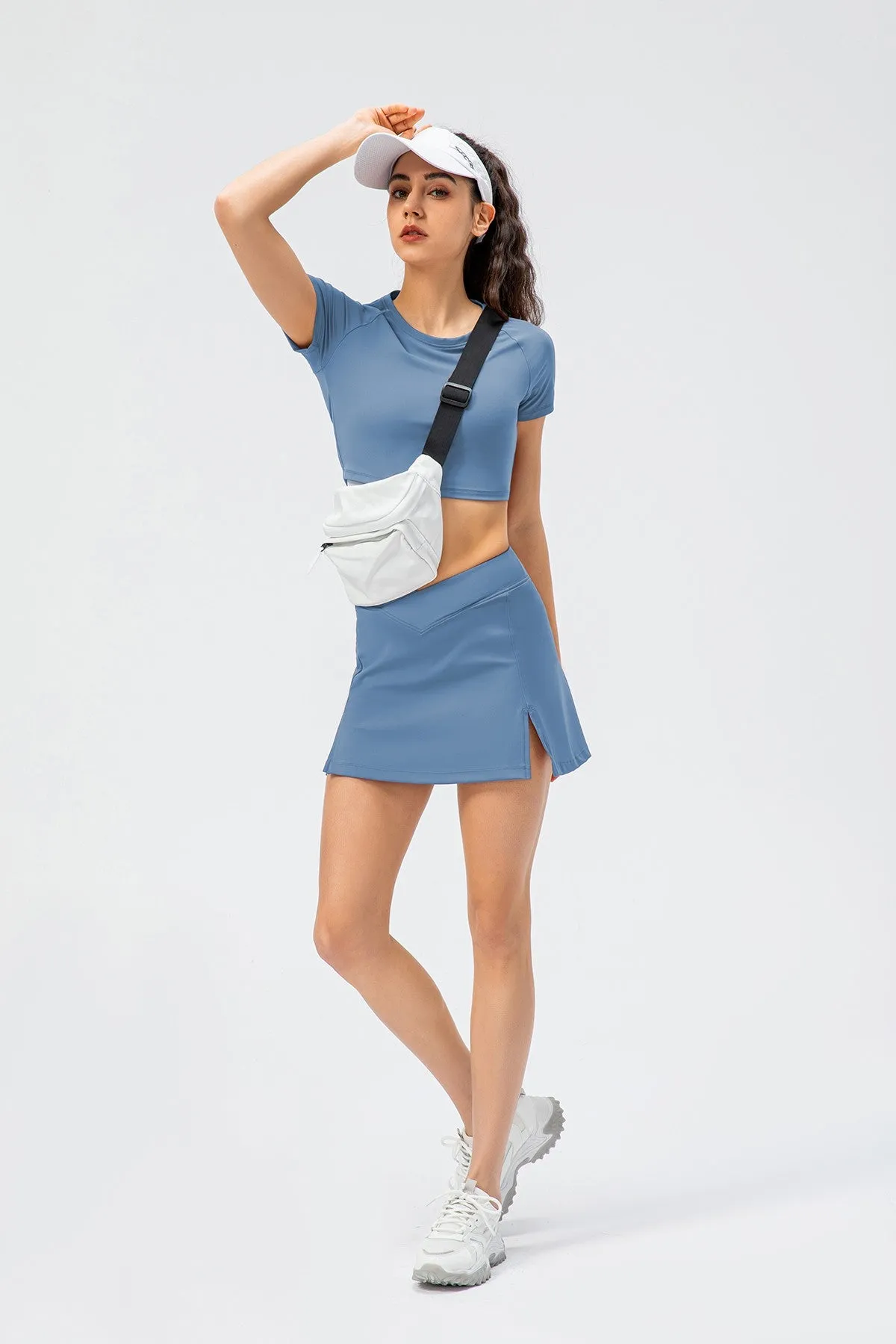 Crossover Tennis Skirt Built-in Short Liner