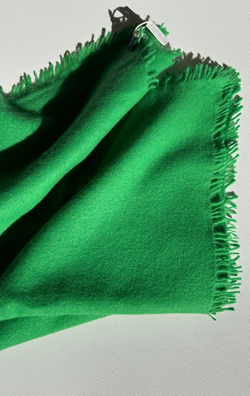 double thick Makie cashmere scarf -green