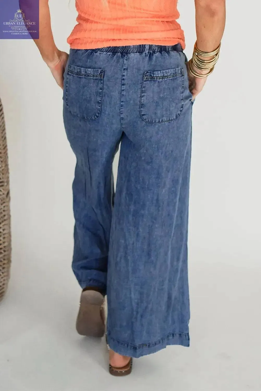 Dusk Blue Plus Size High Waist Jeans