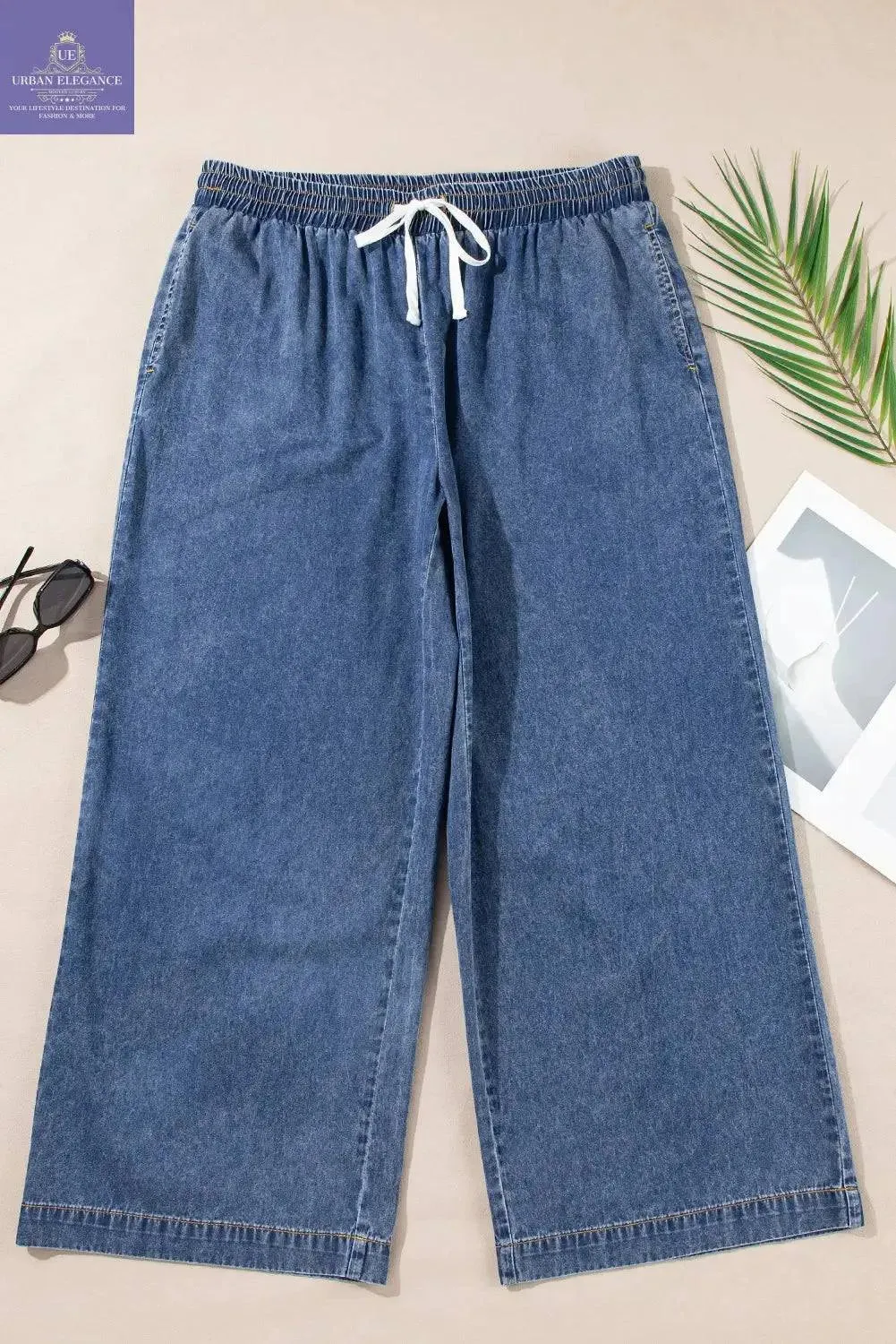 Dusk Blue Plus Size High Waist Jeans