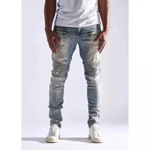Embellish FB9 Blue Biker Denim Jeans (EMBHOL21-1-11)