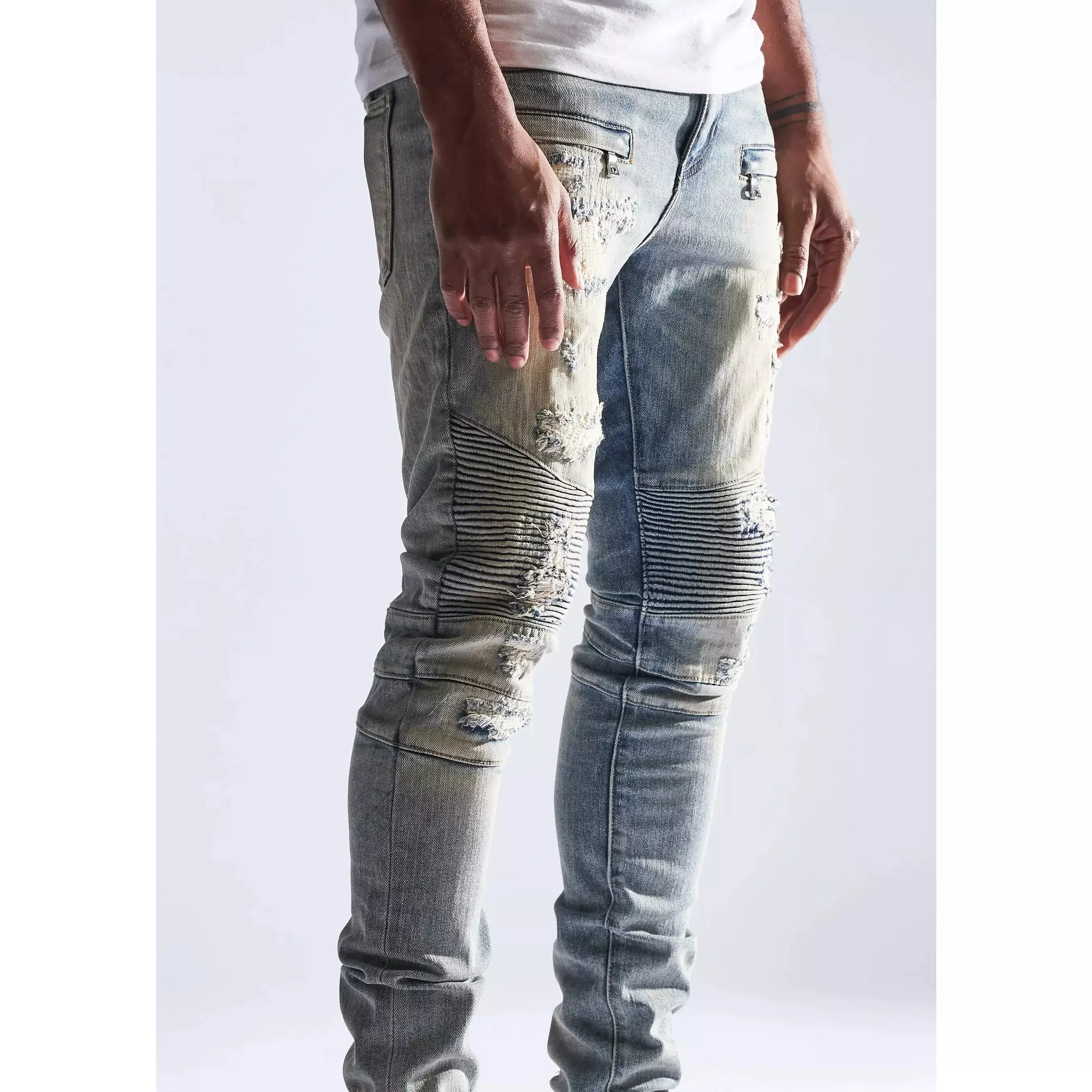 Embellish FB9 Blue Biker Denim Jeans (EMBHOL21-1-11)