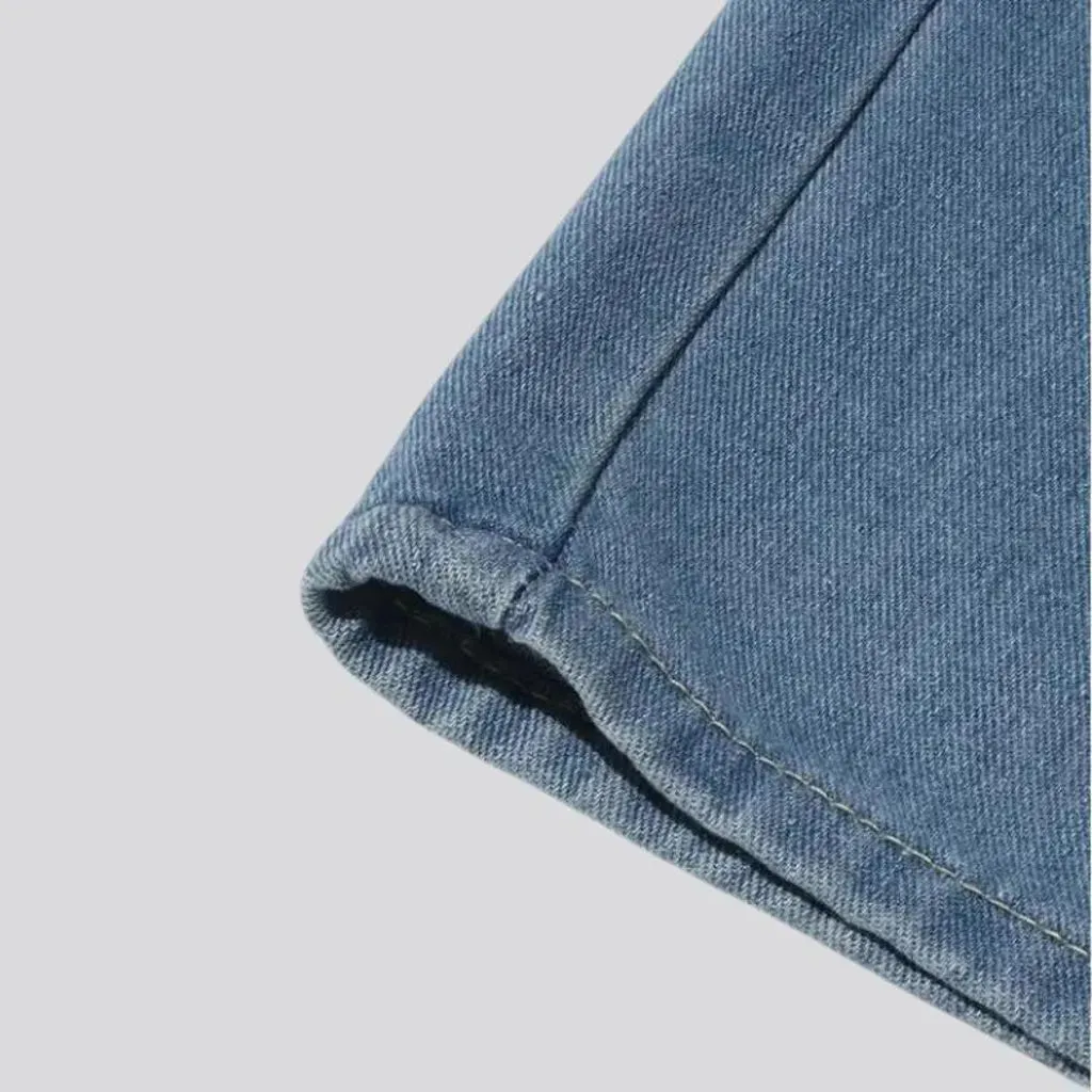 Embroidered bow detail women's jeans