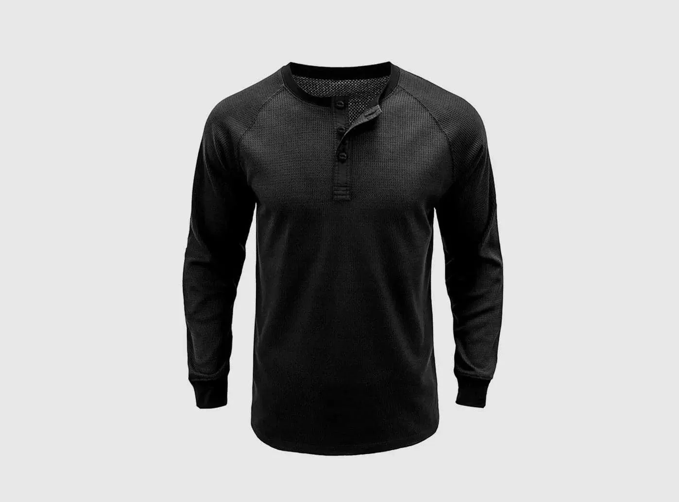 FitVille Men's Long-Sleeve Waffle Shirt