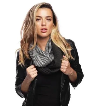 Glen Check Half-Knit Infinity Scarf