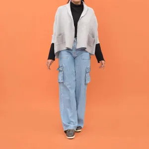 Grey Acrylic Winter Sweater PW4872