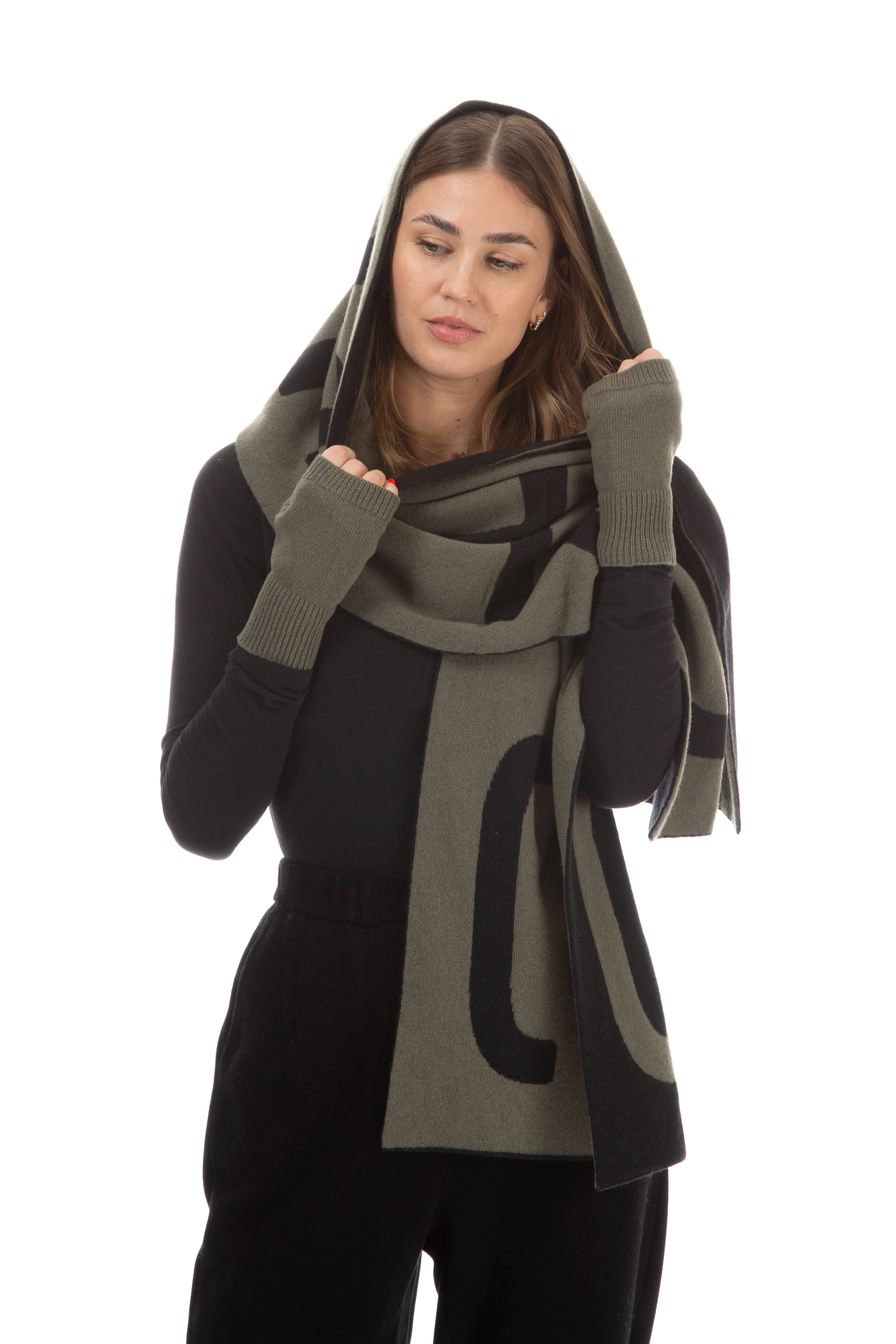 GRIZAS Grey Soft Wool Scarf