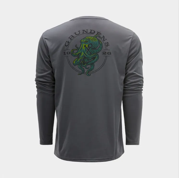 Grundéns Men's Kracken Graphic Long Sleeve Tech T-Shirt