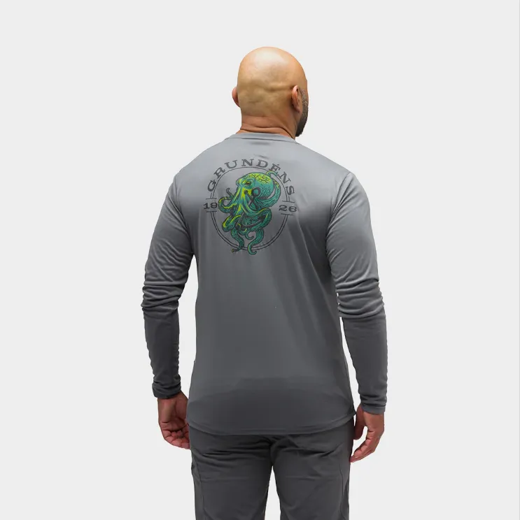 Grundéns Men's Kracken Graphic Long Sleeve Tech T-Shirt