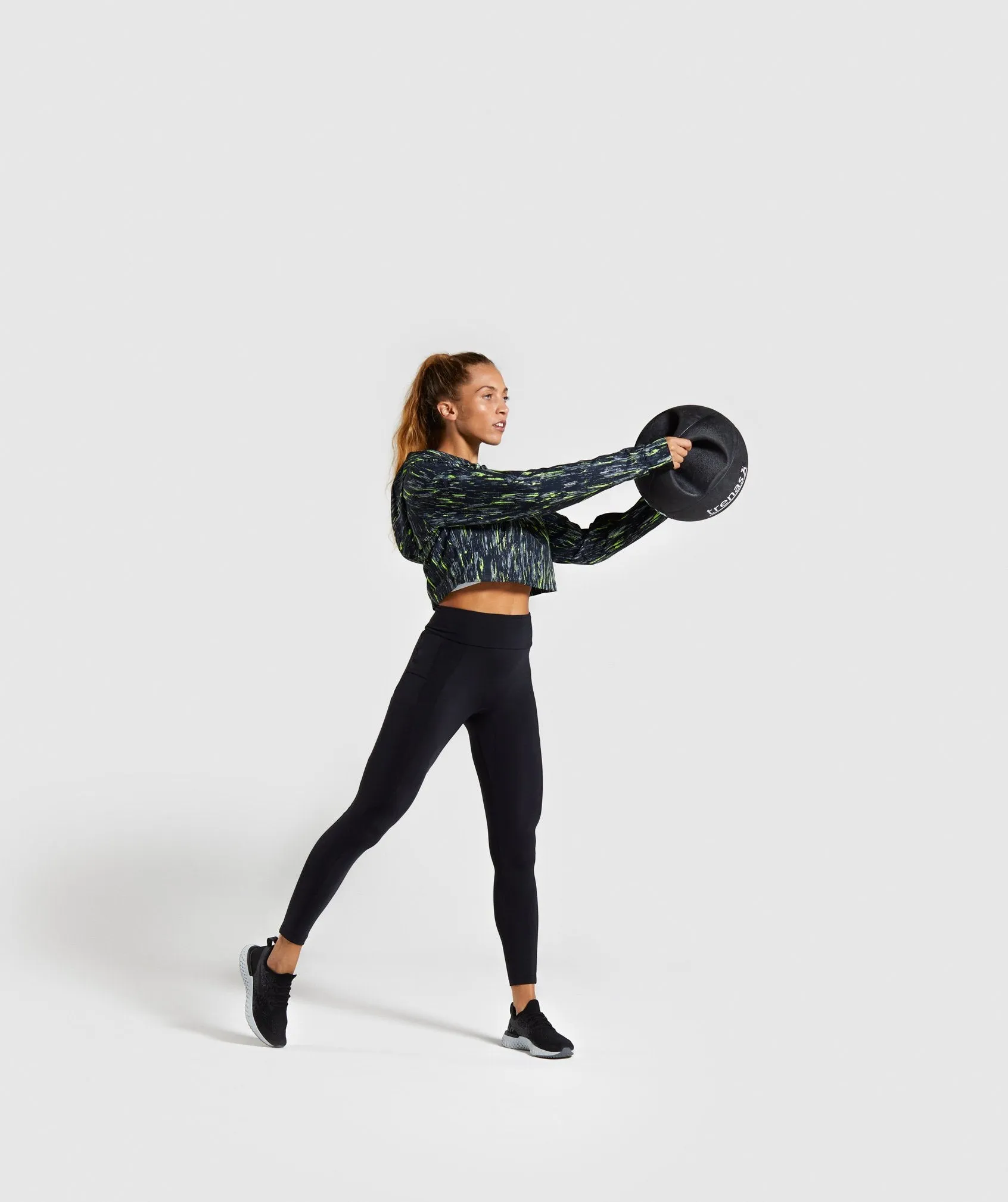 Gymshark Non Stop Cropped Hoodie - Print