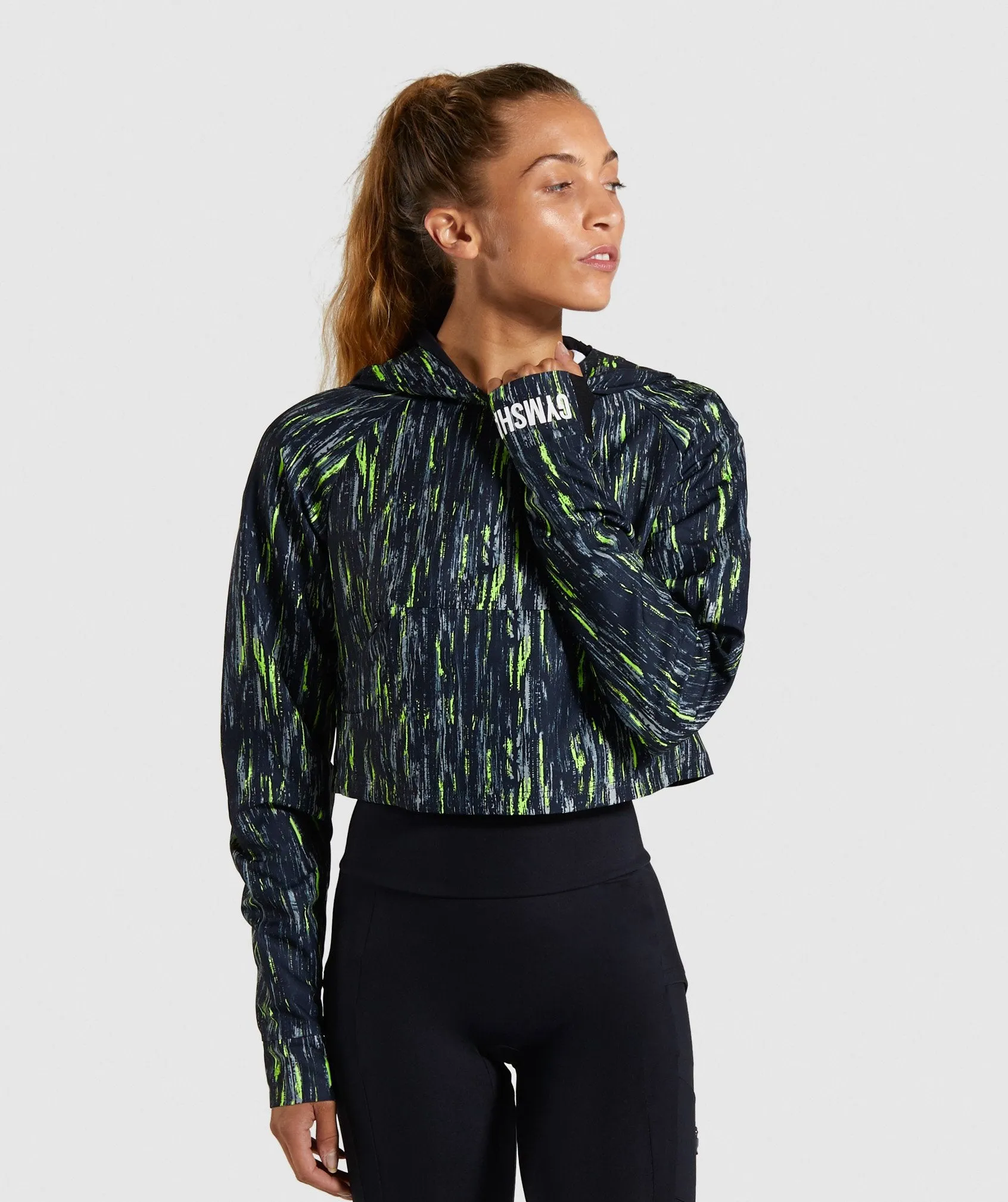 Gymshark Non Stop Cropped Hoodie - Print