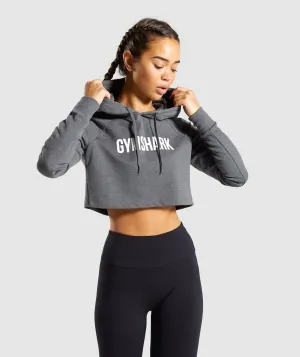 Gymshark Training Cropped Hoodie - Charcoal