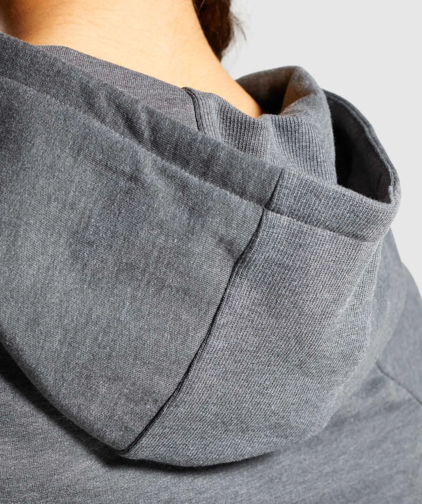 Gymshark Training Cropped Hoodie - Charcoal