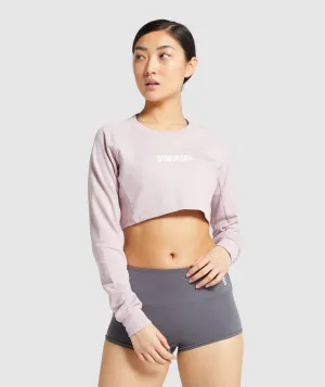 Gymshark Training Cropped Sweater - Pink