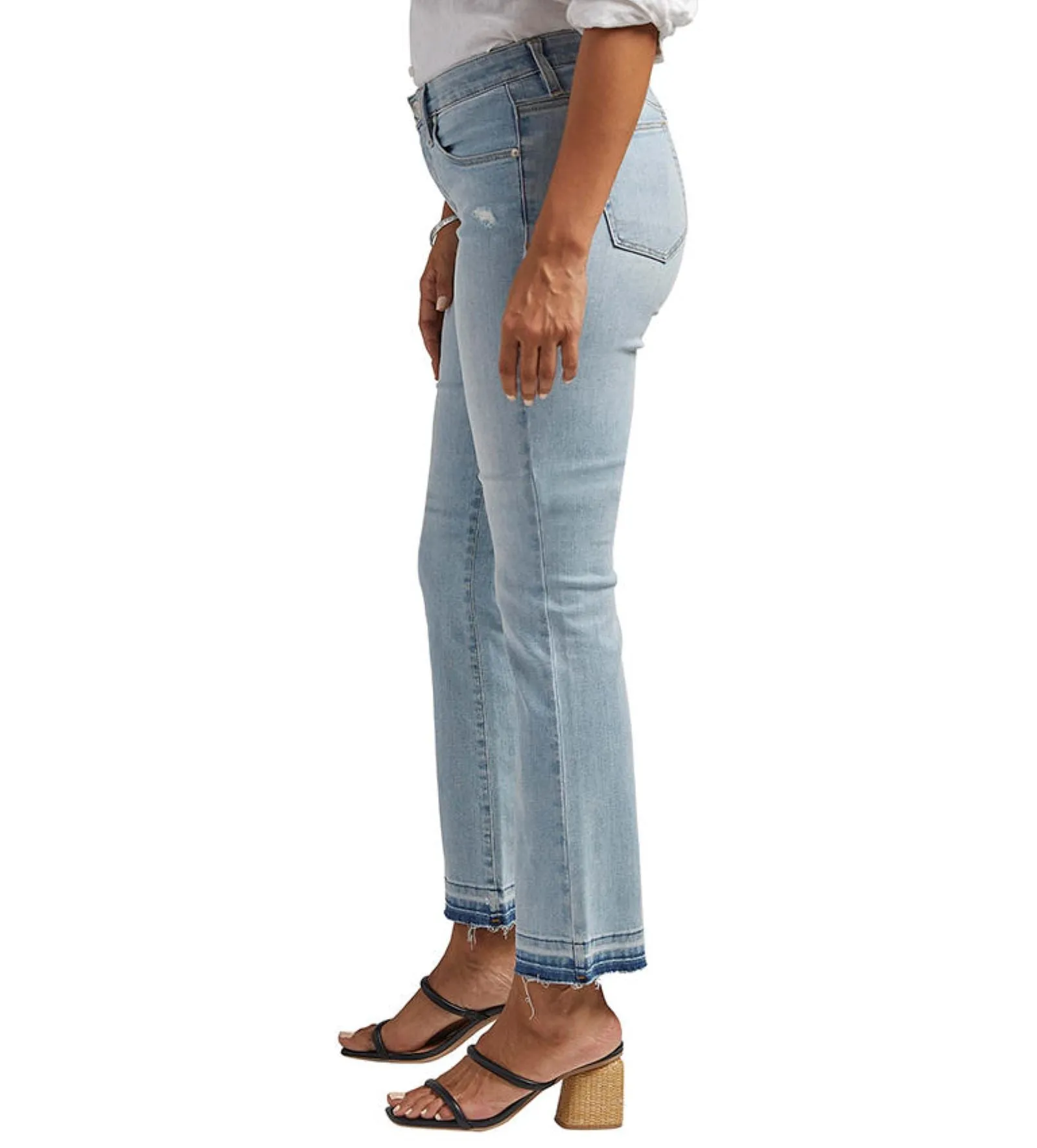Jag Eloise Mid Rise Bootcut Crop Jeans In Bleach Blue
