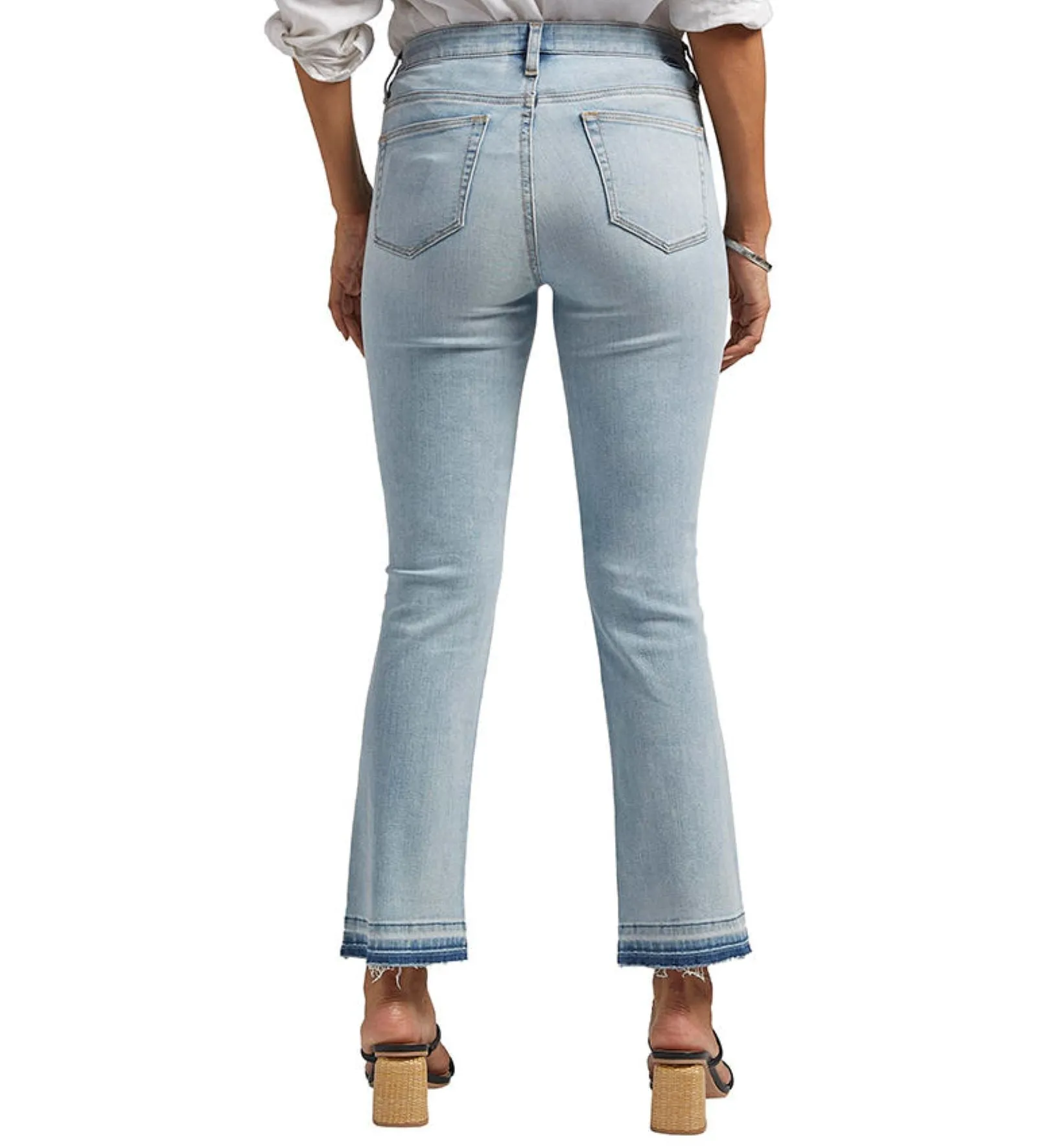 Jag Eloise Mid Rise Bootcut Crop Jeans In Bleach Blue