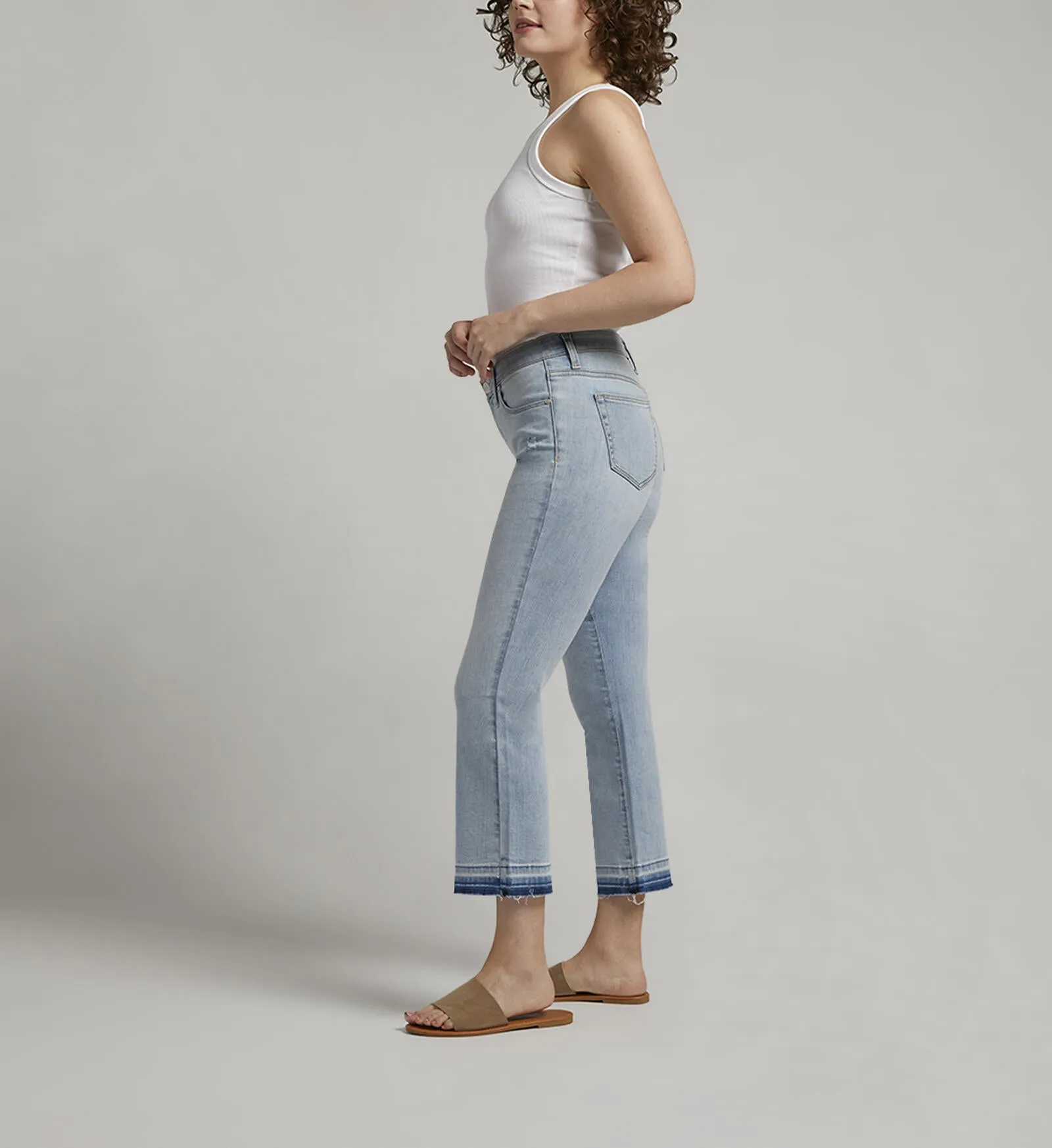 Jag Eloise Mid Rise Bootcut Crop Jeans In Bleach Blue
