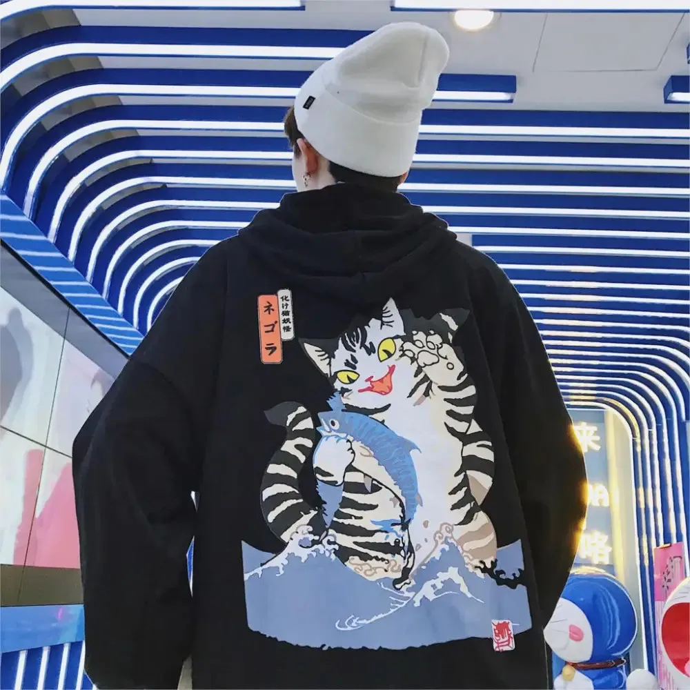 Japan Style Cats Harajuku Oversize Hoodie