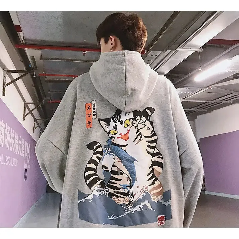 Japan Style Cats Harajuku Oversize Hoodie
