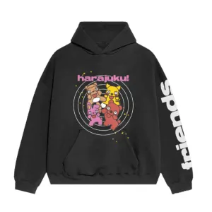 Kawaii Style "Friends" Hoodie Black