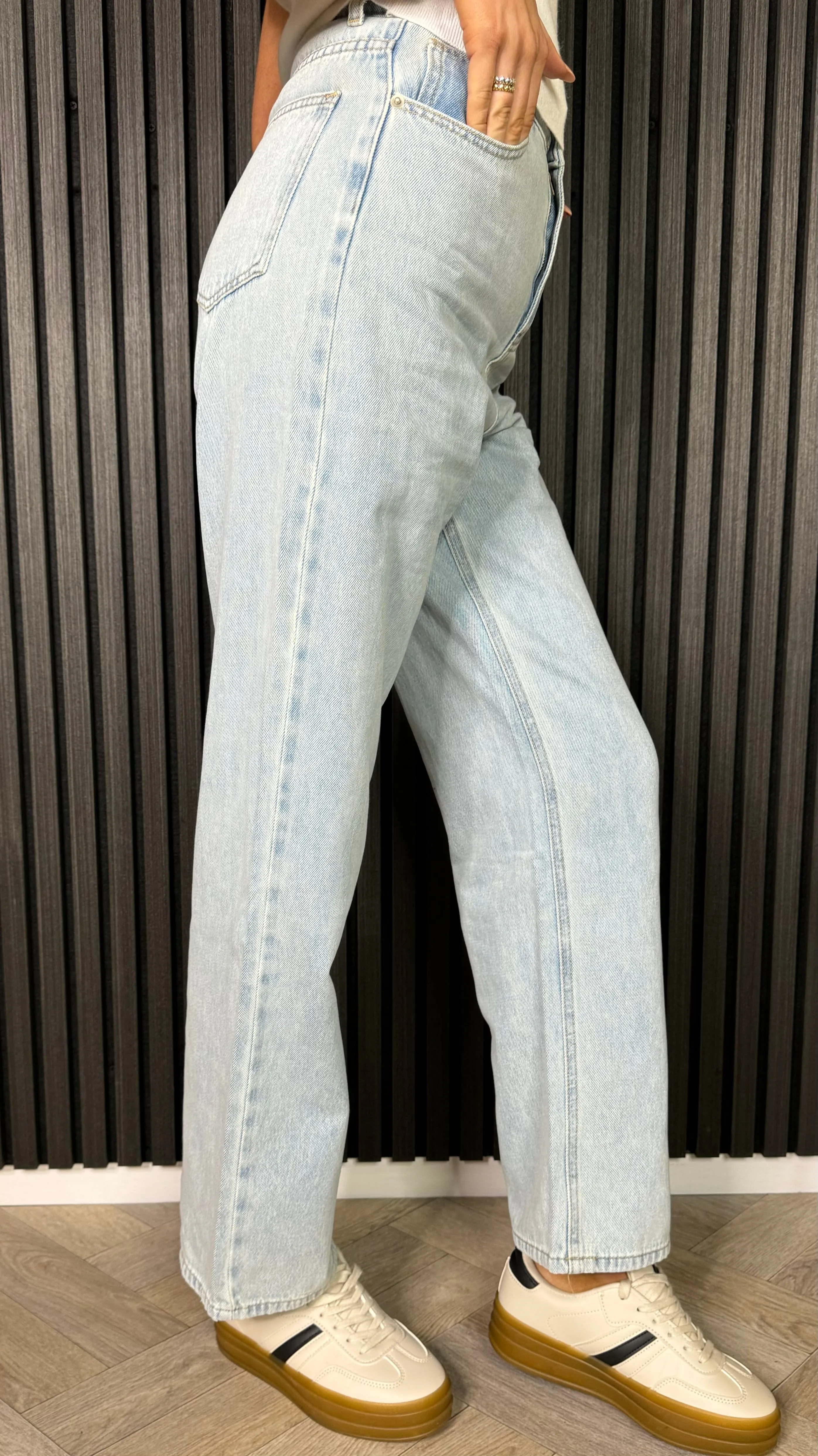 Luana Light Blue Wide Leg Jeans