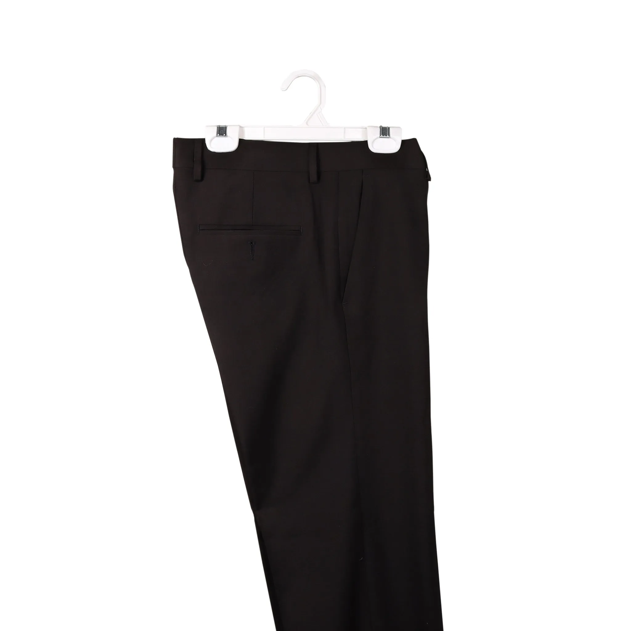 Mainetti 1001, 10" White all Plastic, Pant Skirt Slack Bottom Hangers, with sturdy plastic non-slip clips