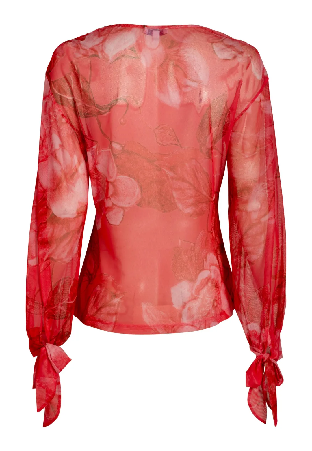 Markie Sheer T-Shirt in Coral Grandiflora