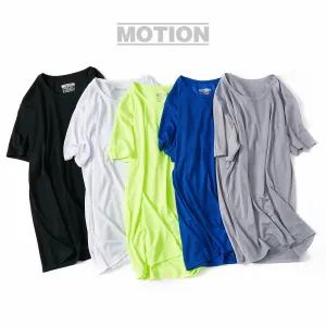 Men Quick-Drying T-Shirt Thin Grid Round-Neck Short Sleeve Outdoor Marathon Jogging Training Quick Dry Breathable Matching T-Shirt