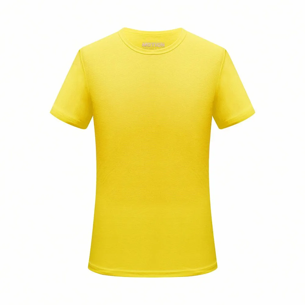 Men Quick-Drying T-Shirt Thin Grid Round-Neck Short Sleeve Outdoor Marathon Jogging Training Quick Dry Breathable Matching T-Shirt