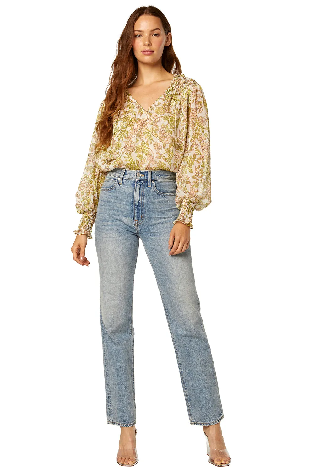 Misa - Clio Top in Green Goddess
