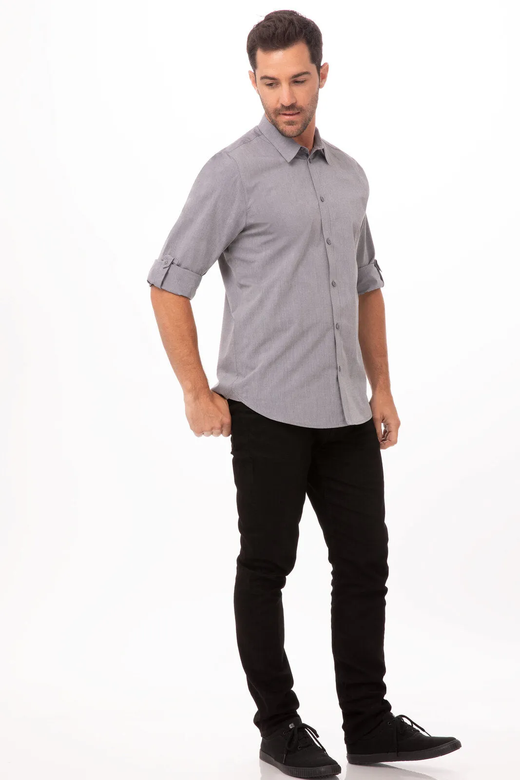 Modern Chambray Men's Dress Shirt