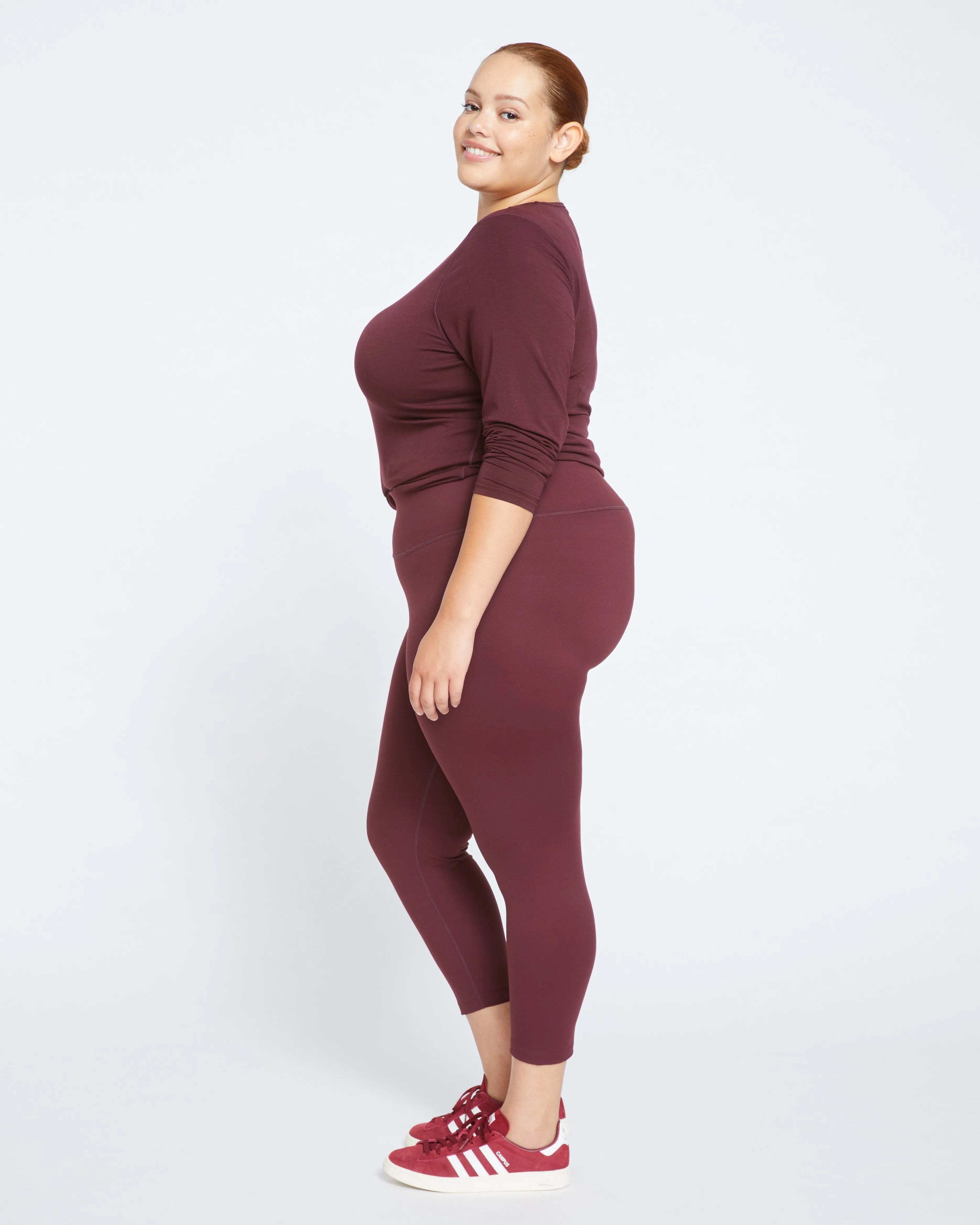 Next-to-Naked Cropped Legging - Black Cherry