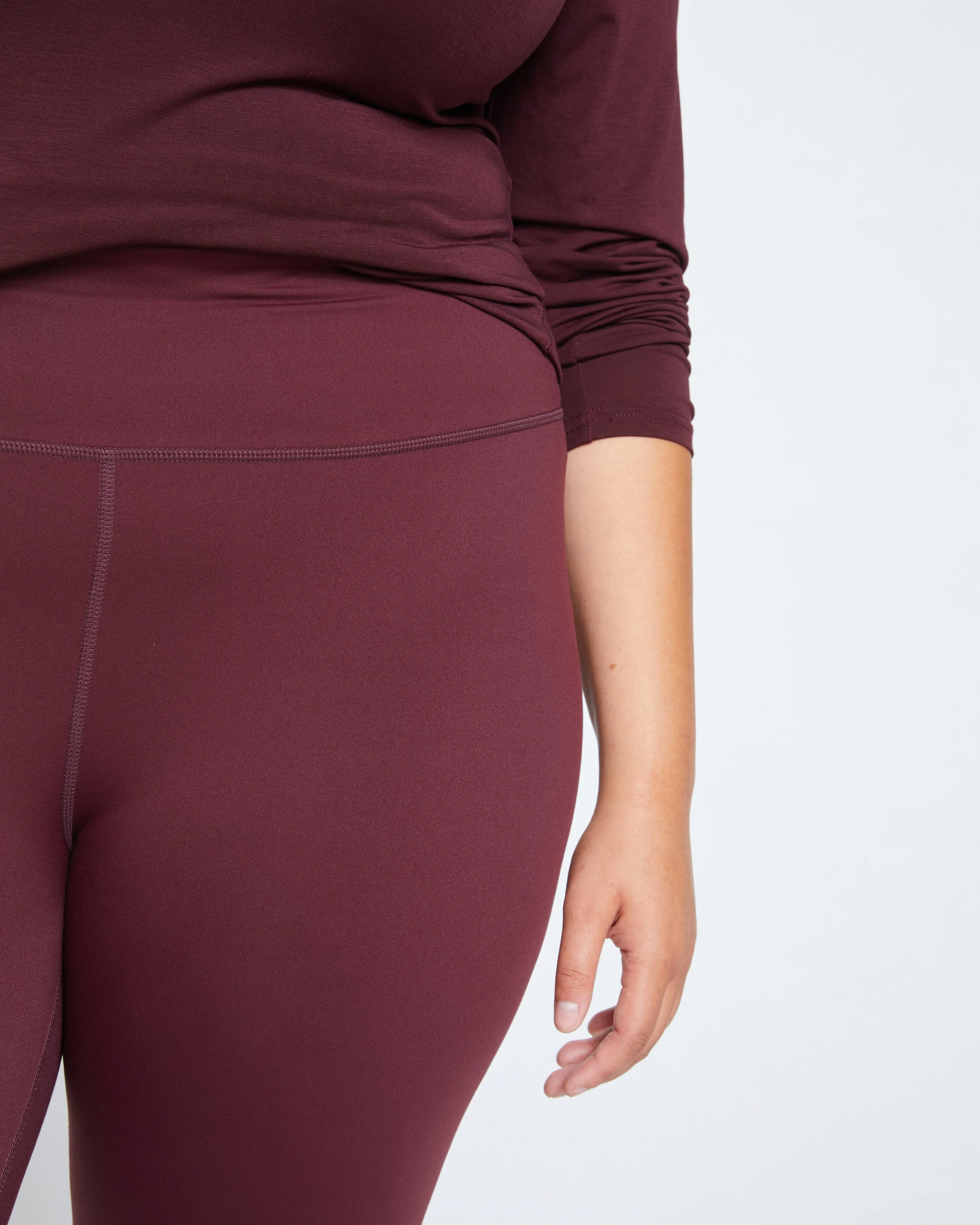Next-to-Naked Cropped Legging - Black Cherry