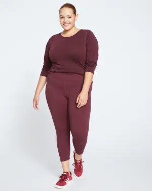 Next-to-Naked Cropped Legging - Black Cherry