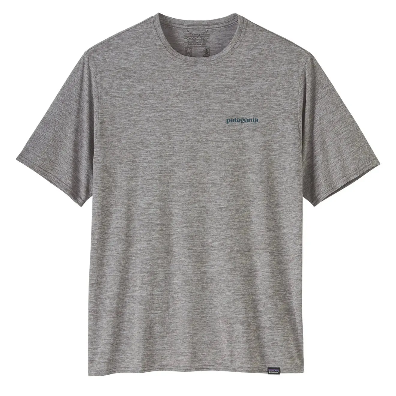 Patagonia Capilene Cool Daily Graphic Shirt Boardshort Logo Abalone Blue / Feather Grey