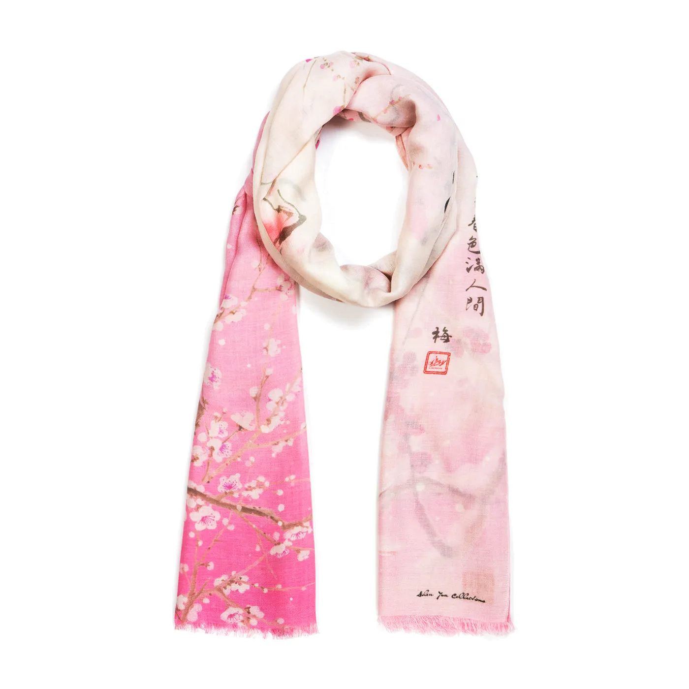 Plum Blossom Scarf - Pink