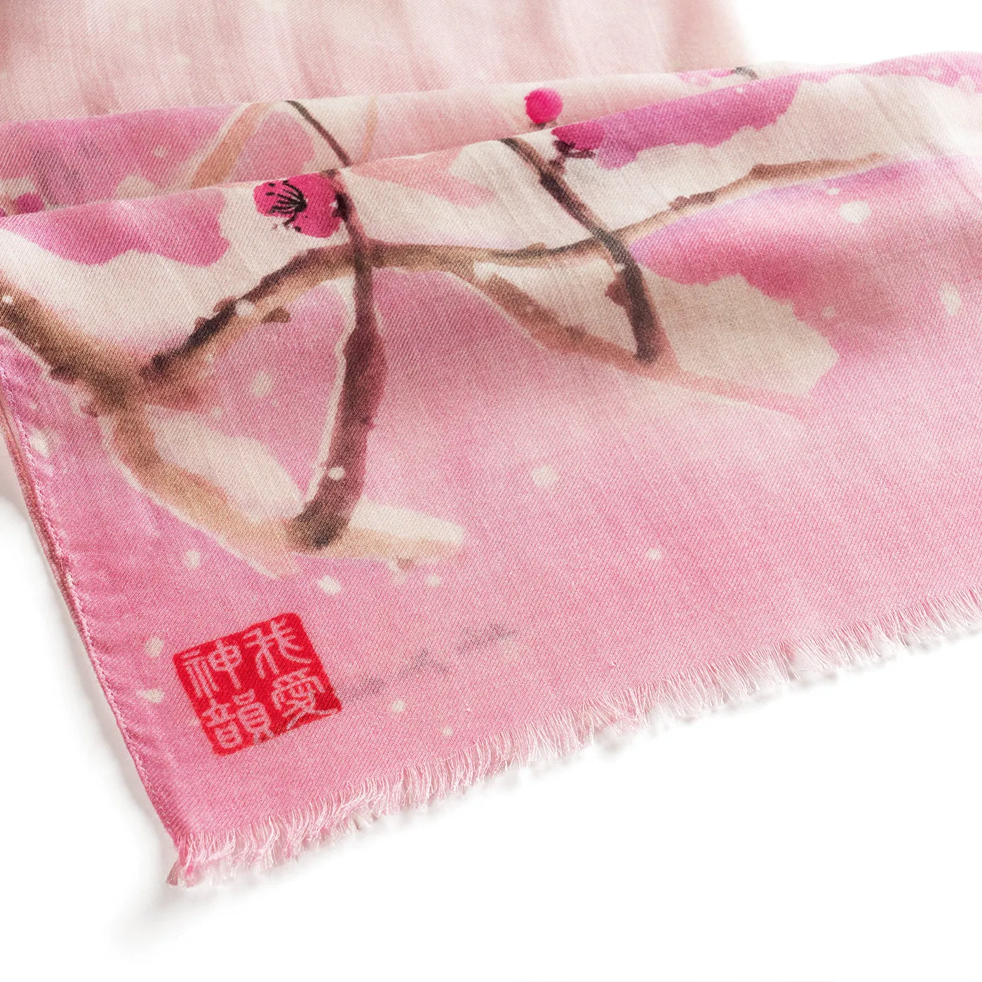 Plum Blossom Scarf - Pink